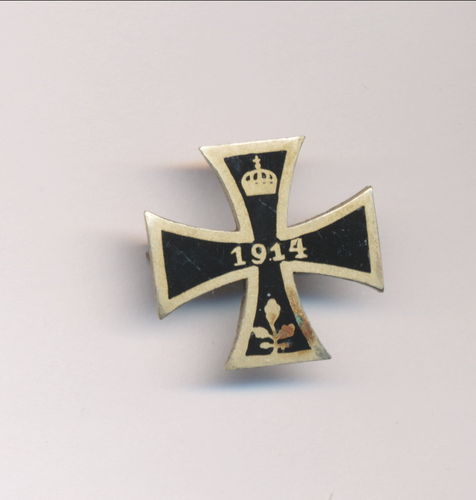 EK Eisernes Kreuz Miniatur an Nadel emailliert 1914