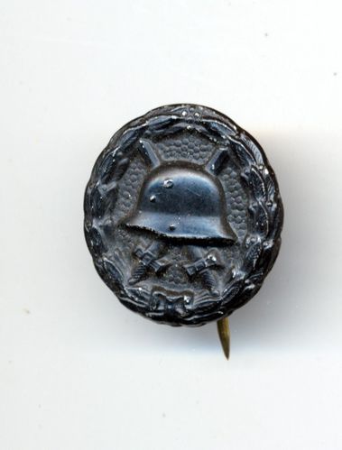 Verwundetenabzeichen Schwarz Weltkrieg 1914/18 Miniatur 19mm an Nadel