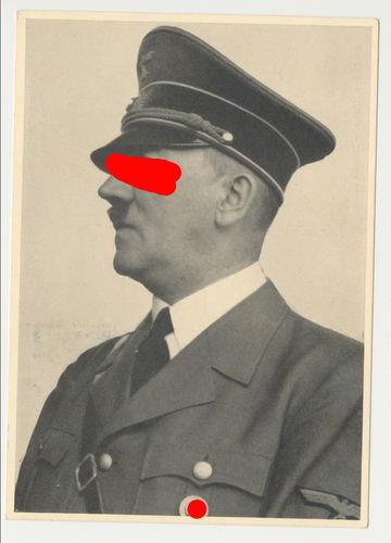 Adolf Hitler Portrait Postkarte Poststempel Prag Praha CZ 1940