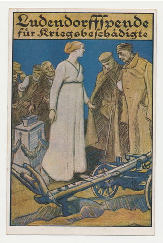 Ludendorff Spende für Kriegsbeschädigte - Original Postkarte