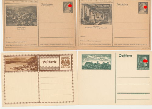 4 Original Postkarten Deutschland Österreich Kärnten 3.Reich
