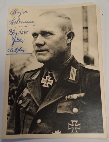 Major Mohrmann Ritterkreuzträger NACHKRIEGS Foto um 1960 auf Agfa Fotopapier
