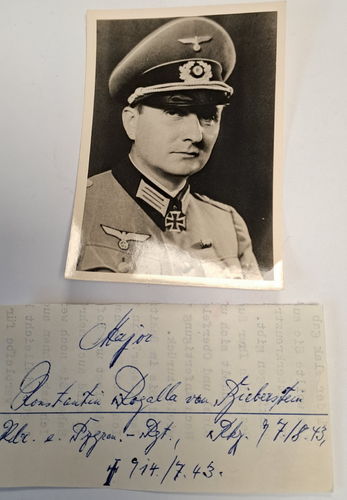 Major von Bieberstein Ritterkreuzträger NACHKRIEGS Foto um 1960
