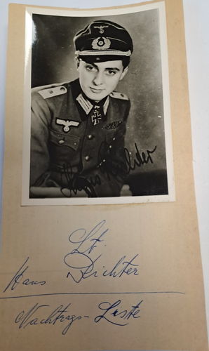 Leutnant Klaus Richter Ritterkreuzträger NACHKRIEGS Foto um 1960