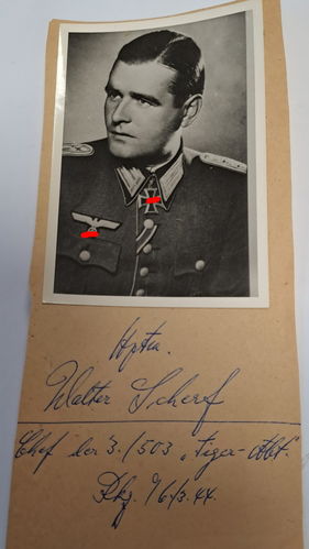 Hauptmann Walter Scherf Ritterkreuzträger NACHKRIEGS Foto um 1960