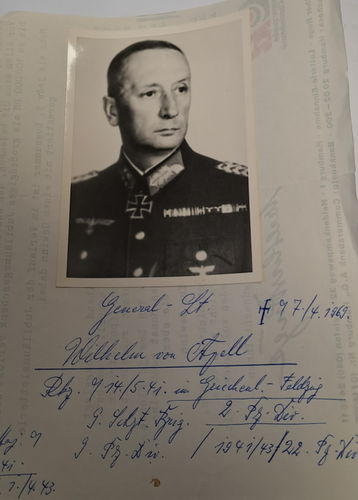 General Wilhelm von Apel Ritterkreuzträger NACHKRIEGS Foto um 1960