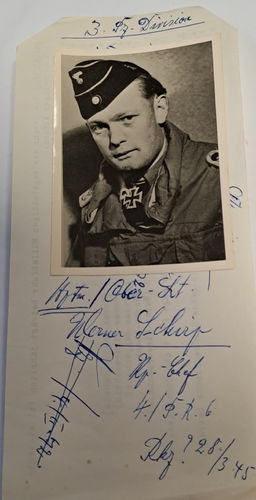 Hauptmann Werner Schir..? Ritterkreuzträger NACHKRIEGS Foto um 1960