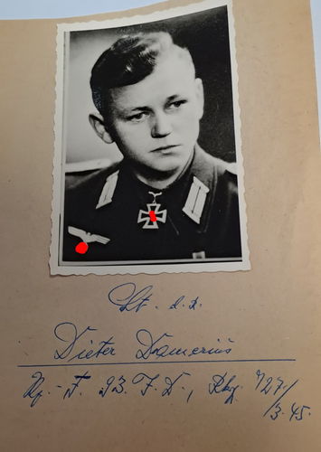 Leutnant Dieter Damerius Ritterkreuzträger NACHKRIEGS Foto um 1960