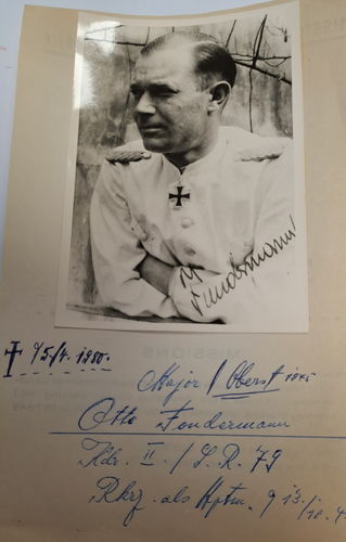 Major Otto Fondermann Ritterkreuzträger NACHKRIEGS Foto um 1960