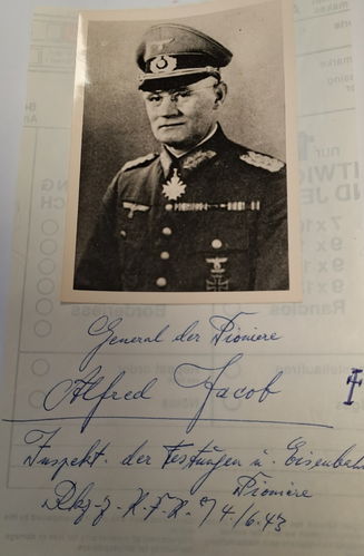 General Alfred Jacob Ritterkreuzträger NACHKRIEGS Foto um 1960