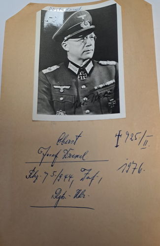 Oberst Josef Drexel Ritterkreuzträger NACHKRIEGS Foto um 1960