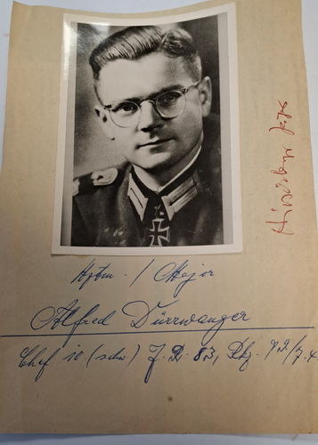 Major Alfred Dürrwanger Ritterkreuzträger NACHKRIEGS Foto um 1960