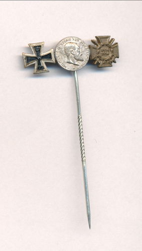 Miniatur Spange 3 Abzeichen EK Eisernes Kreuz Württemberg Wilhelm Medaille Frontkämpfer Ehrenkreuz