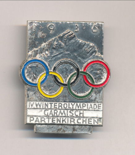Olympiade Winterspiele Garmisch Olympische Spiele Abzeichen 1936