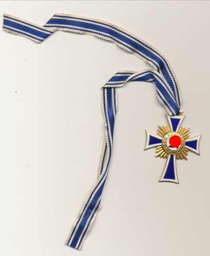 Mutterkreuz in Gold Ehrenkreuz der deutschen Mutter III. Stufe am Band