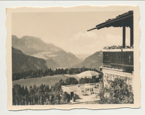 Adolf Hitler Serien Foto Berchtesgaden Berghof Haus Wachenfeld Blick gegen Salzburg