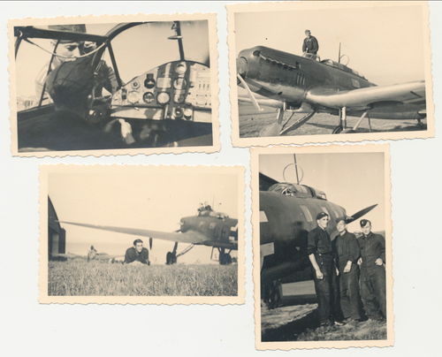 4 Original Foto deutsche Luftwaffe Flugzeug mit Aufnahme Cockpit Armaturenbrett WK2
