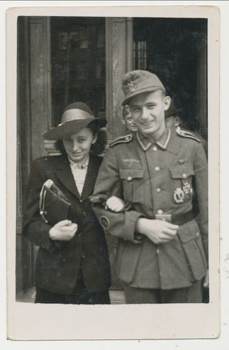 Unteroffizier EK1 Infanterie Sturmabzeichen Hochzeit Original Foto WK2