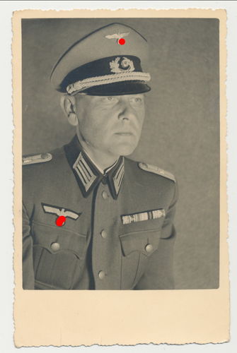 Leutnant Pioniere mit Feldspange Original Portrait Foto WK2