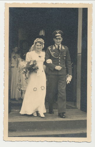 Hochzeit Foto Luftwaffe Unteroffizier Original Foto WK2