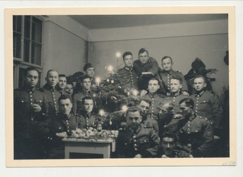 Wehrmacht Polizei zu Weihnachten Feier Original Foto WK2