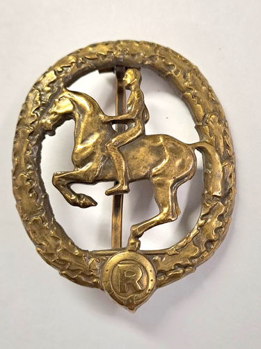 Reiterabzeichen in Bronze Hersteller Lauer Nürnberg