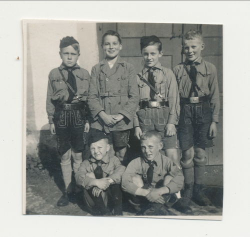 HJ Hitlerjugend Gruppe in Uniform - Original Foto 3. Reich