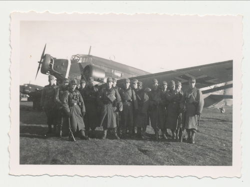 Flugzeug Junkers JU52 Tante JU mit Kennung von Dänemark nach Norwegen Original Foto WK2