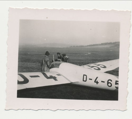 Deutsches Segel - Flugzeug mit Besatzung Original Foto WK2