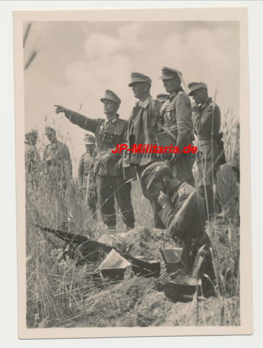 Gebirgsjäger Stellung mit GJ - General Lanz - Original Foto WK2