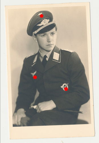 Luftwaffe Pilot Leutnant mit Flugzeugführerabzeichen & Luftwaffendolch Original Portrait Foto WK2
