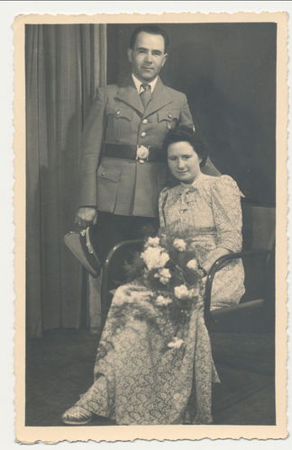 NSDAP Partei Angehöriger mit Koppel politiche Leiter Hochzeit Portrait Foto 3. Reich