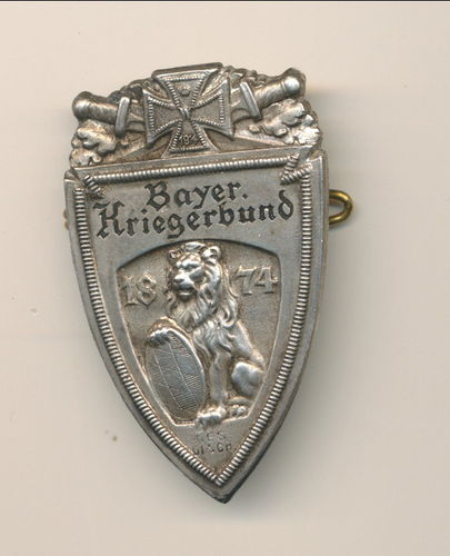 Bayerischer Kriegerbund Abzeichen Veteranen 1874 - 1914