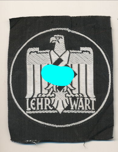 LEHRWART Abzeichen Reichsbund für Leibesübungen Stoffabzeichen für das Sporthemd 3. Reich