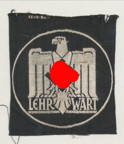 LEHRWART Abzeichen Reichsbund für Leibesübungen Stoffabzeichen für das Sporthemd 3. Reich