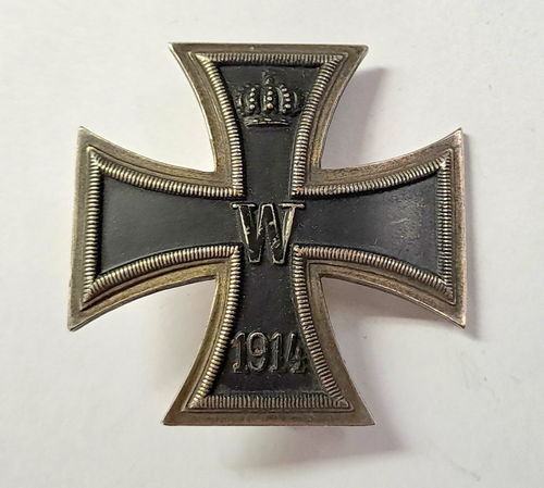 EK1 Eisernes Kreuz 1. Klasse 1914 seltene gewölbte einteilige nicht magnetische Version