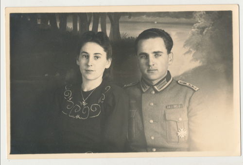 Ofw Oberfeldwebel Wehrmacht mit Frau Original Portrait Foto WK2