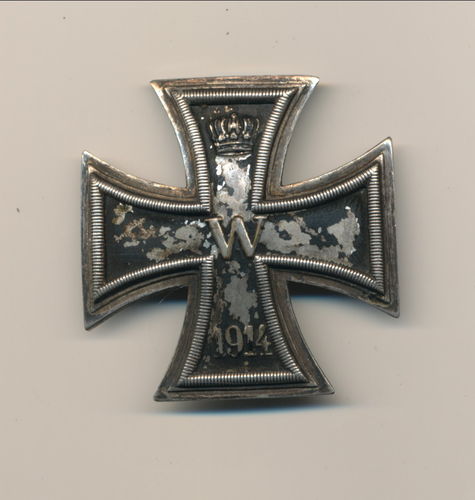 EK1 Eisernes Kreuz 1. Klasse 1914/18 SILBERSTÜCK mit Punze "800"