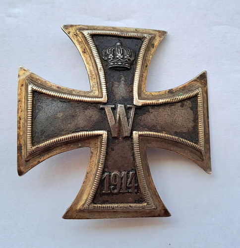 EK1 Eisernes Kreuz 1. Klasse 1914/18 SILBERSTÜCK mit Punze "800"