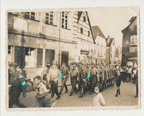 SA Sturm 12/15 Nürnberg Marsch der SA Männer am 9. Juni 1934 - Original Foto 3. Reich