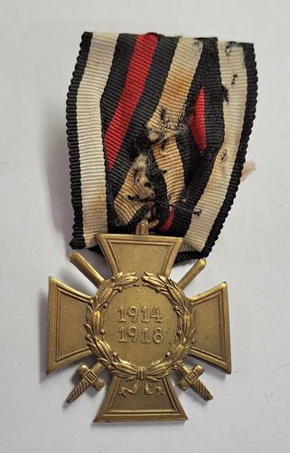 Frontkämpfer Ehrenkreuz 1914/18 am Band für Ordensspange