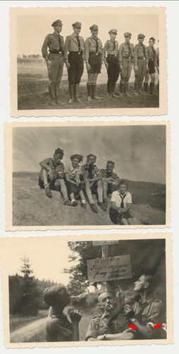 HJ Hitlerjugend Gruppen Aufnahmen 3 Original Foto 3. Reich