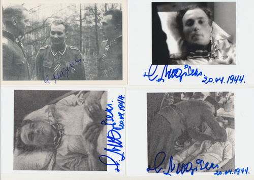 Estonia Waffen SS Ritterkreuz Harald Nugiseks 4 Nachkriegs Foto Original Autogramm Ritterkreuzträger