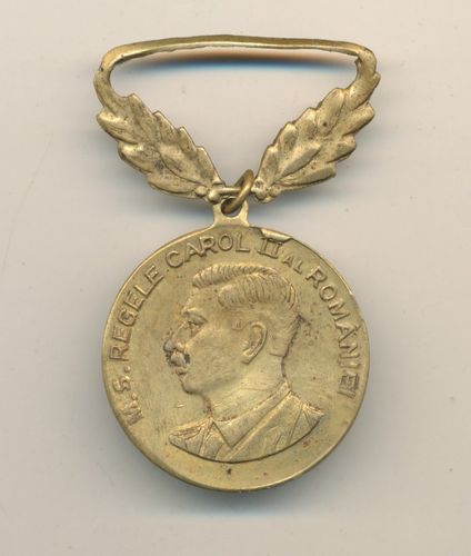 Rumänien Medaille Carol II. Ministry of Instruction 1. Klasse