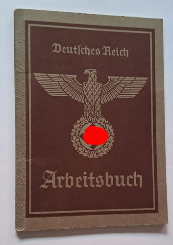 Arbeitsbuch 3. Reich Lanzinger Bereich München Bauunternehmung Grässel um 1943