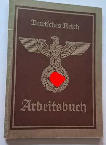 Arbeitsbuch 3. Reich Gertrud Marmor Bereich München Wacker Industrie um 1940