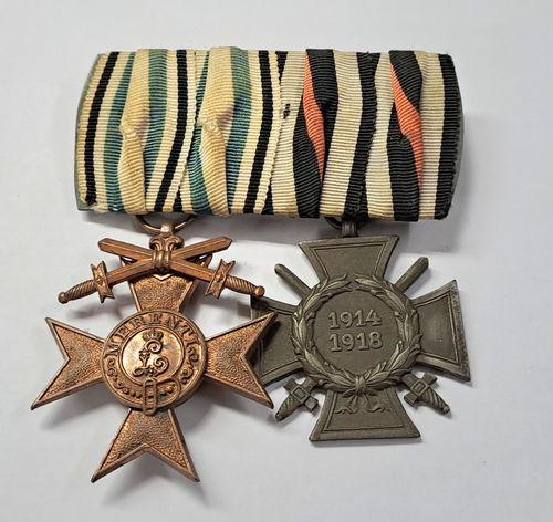 Ordensspange Bayern MVK Militärverdienstkreuz & Frontkämpfer Ehrenkreuz 1914/18