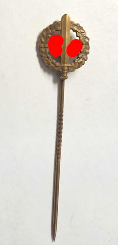 SA Sportabzeichen in Bronze 16mm Buntmetall Miniatur