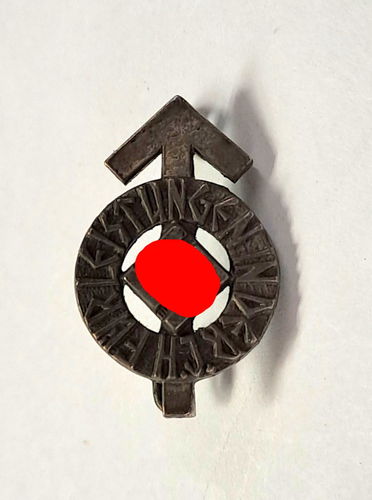 HJ Hitlerjugend Leistungsabzeichen in Silber 21mm Miniatur Hersteller RZM M1/34