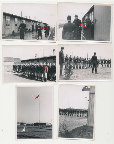 Reichsarbeitsdienst Offizier mit RAD Führer Dolch und Mannschaften - 6 Original Foto 3. Reich